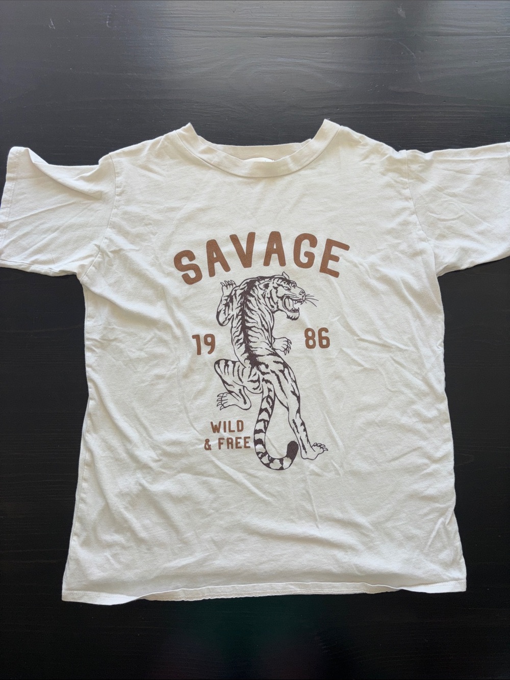 bohme White "Savage" Graphic Short Sleeve Tee